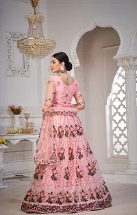 Women  Net Semi Stitched Lehenga Choli-thumb2