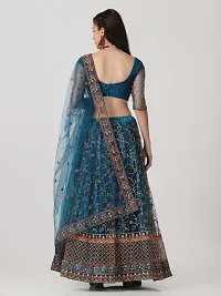 Women  Net Semi Stitched Lehenga Choli-thumb1