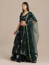 Women  crepe Semi Stitched Lehenga Choli-thumb2