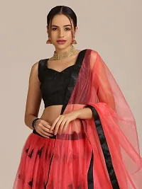 Women  Net Semi Stitched Lehenga Choli-thumb3