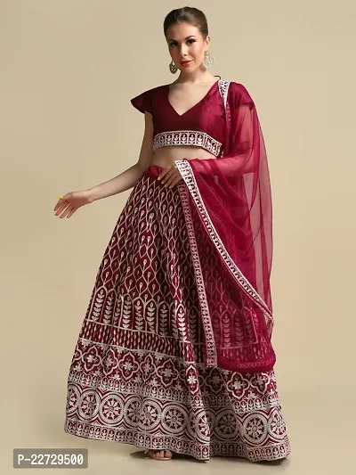 Stylish Pink Georgette  Lehenga Choli Set For Women-thumb5