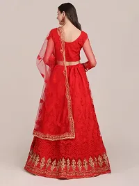 Women  Net Semi Stitched Lehenga Choli-thumb1