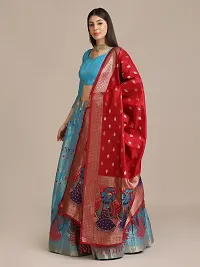 Women  Jacquard Semi Stitched Lehenga Choli-thumb2