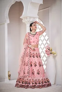 Women  Net Semi Stitched Lehenga Choli-thumb1