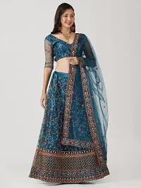 Women  Net Semi Stitched Lehenga Choli-thumb2