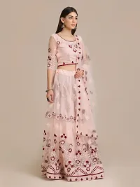 Women  Net Semi Stitched Lehenga Choli-thumb2