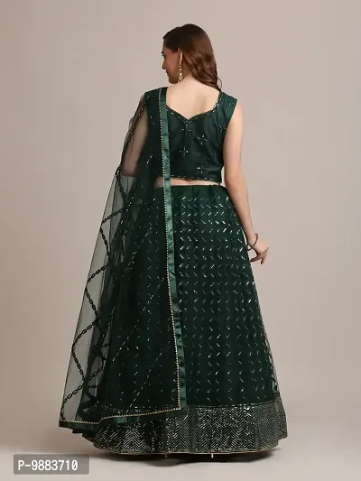 Women  Net Semi Stitched Lehenga Choli-thumb2