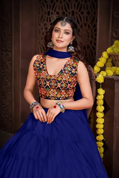 Stylish French Crape Lehenga Choli Set For Women