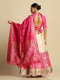 Stylish Pink Jacquard Silk  Lehenga Choli Set For Women-thumb2