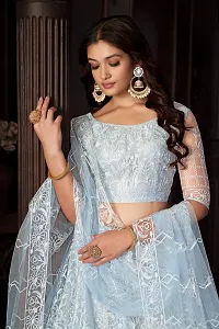 Stylish Off White NET  Lehenga Choli Set For Women-thumb2