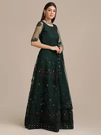 Women  Net Semi Stitched Lehenga Choli-thumb2