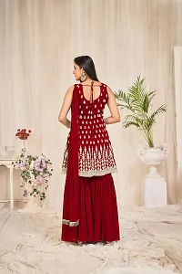 Classic Georgette Embroidered  Dress Material with Dupatta for Women-thumb2