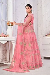 Pink Net Embroidery Anarkali Salwar Suit For Women-thumb1