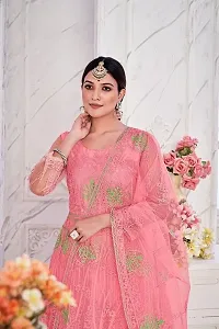 Pink Net Embroidery Anarkali Salwar Suit For Women-thumb2