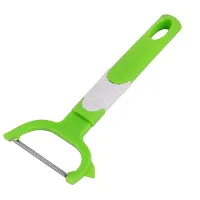 SKAB Plastic Handle Metal Vegetable Fruit Peeler Cutter (Green- White)-thumb1