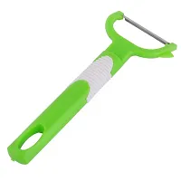 SKAB Plastic Handle Metal Vegetable Fruit Peeler Cutter (Green- White)-thumb2