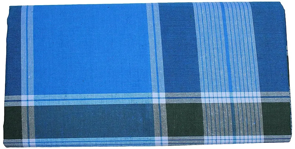 SRI SRI 100% Pure Men's Cotton Stitched Lungi (Multicolour, Free Size)