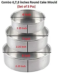 Aluminum Baking Round Cake Pan/Mould for Microwave Oven -( Diameter 6-thumb1