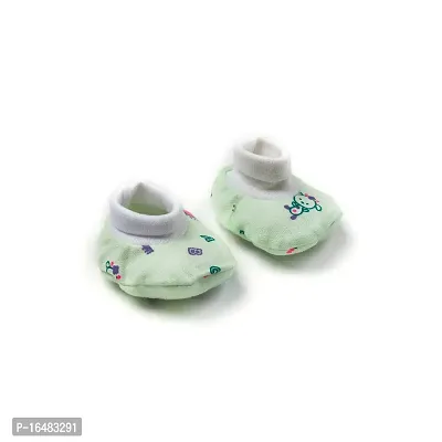 Totkart New Born Baby Caps, Mittens, Socks/Baby Cap Set 0 to 9 Months, Green Lemon-thumb4