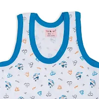 Totkart New Born Baby Pure Cotton Printed Regular Fit Sando Innerwear Baniyan Kids Vest Infants Sleeveless Undershirts for Cute Boys Girls Pack of 3-thumb2