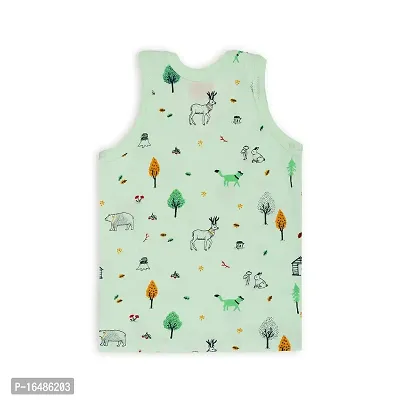 Totkart Printed Summer Vest for Babies Baniyan Cotton Inner wear for Baby Sleeveless Undershirts for Kids Sando ganji for Toddler Girls/Boys Pack of 3-thumb2