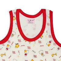 Totkart New Born Baby Pure Cotton Printed Regular Fit Sando Innerwear Baniyan Kids Vest Infants Sleeveless Undershirts for Baby Boys Girls Pack of 3-thumb2
