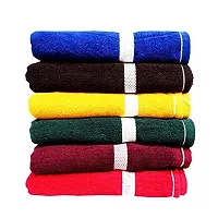 Space Fly Cotton Plain Dark Color Bath Towels Highly Absorbent, Big Size 28X58 inch (1 Piece) (Blue)-thumb4