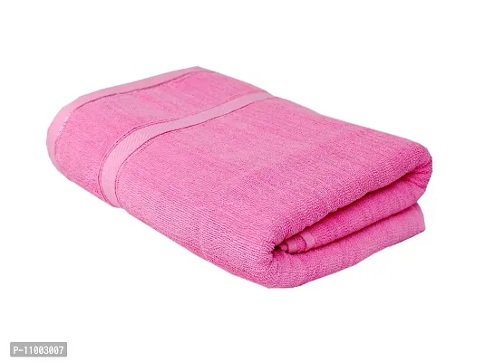 Space Fly Best Luxury100% Cotton Super Highly Absorbent Big Size 28X58 inch Plain Bath Towels, 450GSM (1 Piece)-thumb2