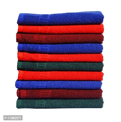 Space Fly Cotton Plain Hand Towels High Absrobent, Set of 10 (13 inch X 20 inch_Multi Color)-thumb5