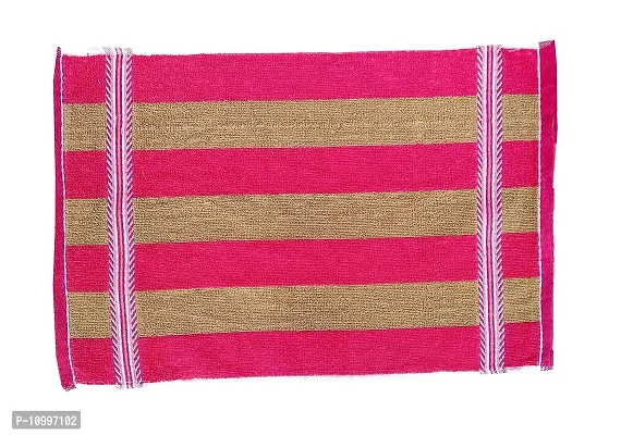 Space Fly Cotton Cabana Striped Hand Towels High Absrobent (Set of 10), 13 inch X 20 inch (Multi Color)-thumb3