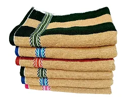 Space Fly Cotton Cabana Striped Hand Towels High Absrobent (Set of 10), 13 inch X 20 inch (Multi Color)-thumb1