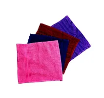Space Fly SILVERLINE Very Soft Fresh Loom 300 GSM 100% Cotton Face Towel, Handkerchiefs (5 Pieces) (Multi Color)-thumb2