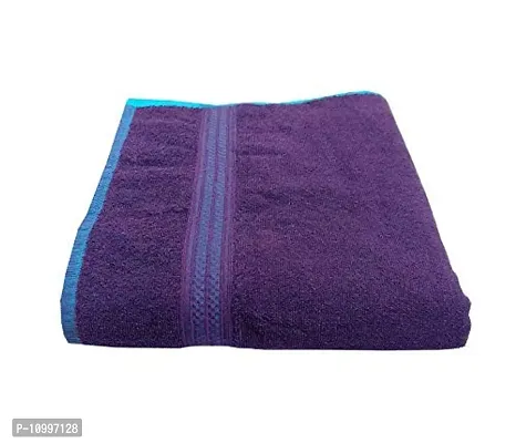 Space Fly Plain Cotton Bath Towels Highly Absorbent, Big Size 30X60 inch (450GSM_Multi Color_1 Piece)-thumb3