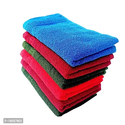 Space Fly Cotton Plain High Absorbent Hand Towels In Dark Colors (Multicolour, 11x 17 inch), Set of 10-thumb0