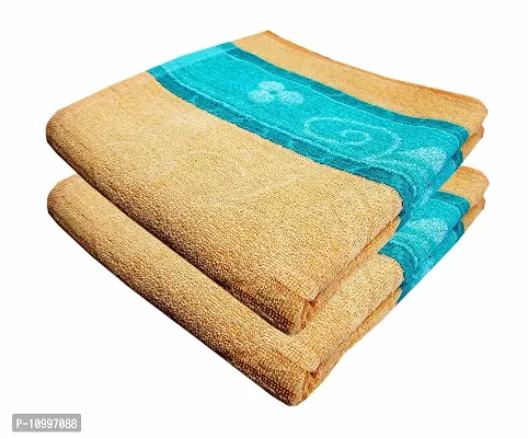 Space Fly Keeps You Fresh 100% Cotton Big Size Bath Towels, 2 Piece (Size 28 X 58 Inch_Multi)-thumb0