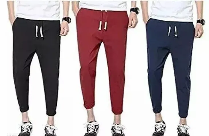 New Launched Cotton Blend Regular Track Pants For Men 