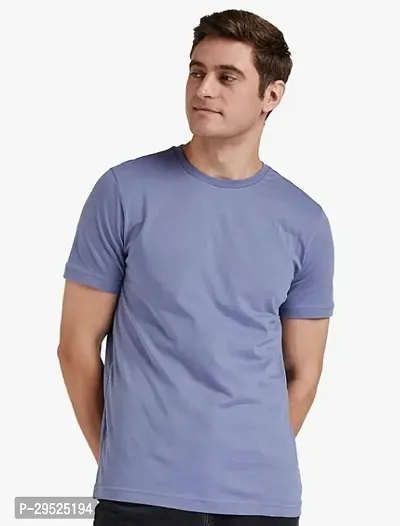 Stylish Cotton Solid  T-Shirt For Men-thumb0