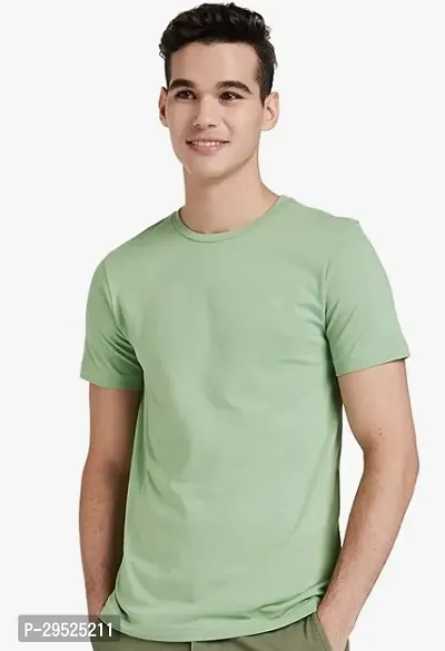 Stylish Cotton Solid  T-Shirt For Men-thumb0