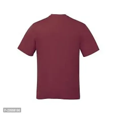 Stylish Polyester Solid Round Neck T-Shirt For Men-thumb0