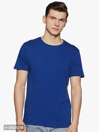 Stylish Cotton Solid  T-Shirt For Men-thumb0