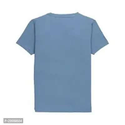 Stylish Polyester Solid Round Neck T-Shirt For Men-thumb0