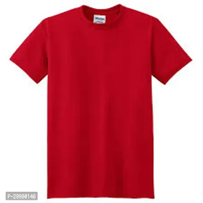 Stylish Polyester Solid Round Neck T-Shirt For Men