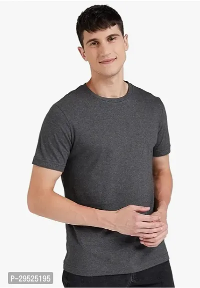 Stylish Cotton Solid  T-Shirt For Men-thumb0