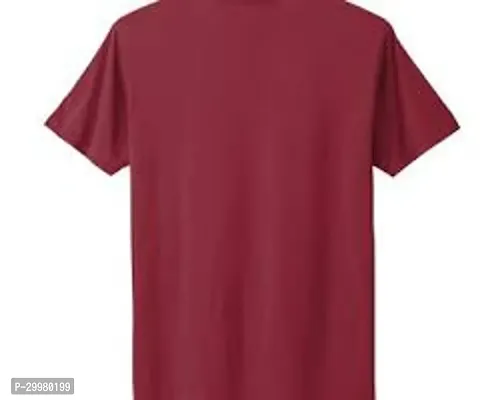 Stylish Polyester Solid Round Neck T-Shirt For Men-thumb0