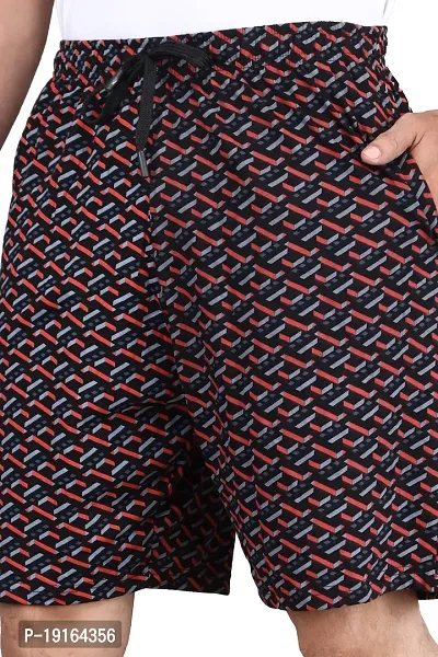 Mens Cotton Shorts Elastic Waist Half Pants with pockets (pack of 1)-thumb3