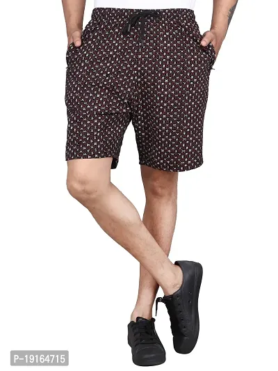 Men Cotton Shorts Elastic Waist Half Pants with pockets (pack of 1)-thumb0