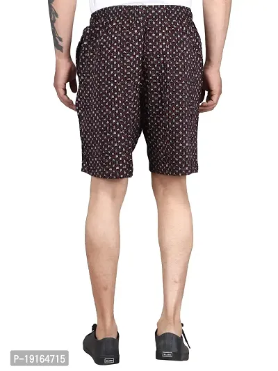 Men Cotton Shorts Elastic Waist Half Pants with pockets (pack of 1)-thumb3