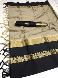 Elegant Latest Trendz Soft Cotton Silk Saree With Blouse-thumb1