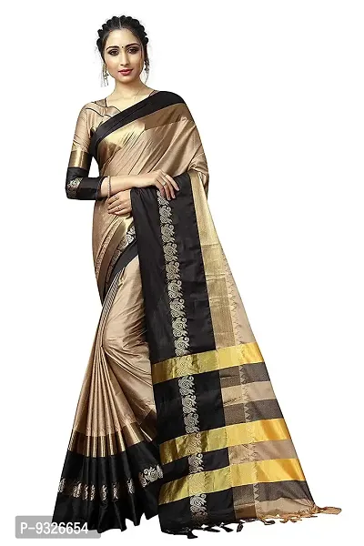 Elegant Latest Trendz Soft Cotton Silk Saree With Blouse