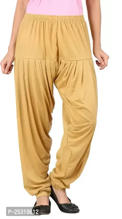 Stylish Cambric Cotton Beige Salwars For Women-thumb0